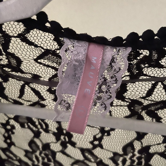 Mauve Black Lacy Kimono… Sz L 🖤 - Picture 4 of 8